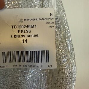 Connected Apparel Metallic Silver Dress